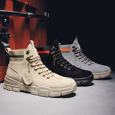 Botas Altas Martin para Hombre - Estilo Británico Coreano - Image 3