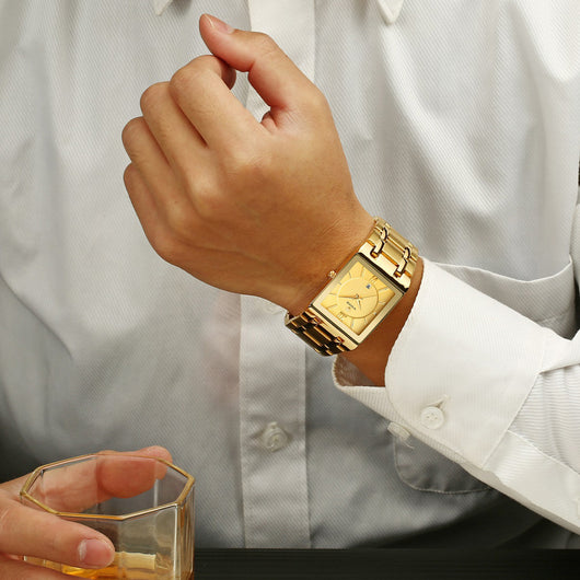 Reloj de Pulsera Cuadrado Acero Inoxidable Resistente al Agua - Image 9