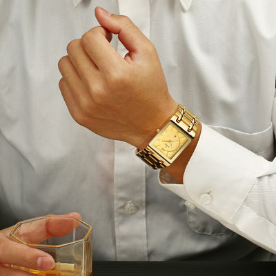 Reloj de Pulsera Cuadrado Acero Inoxidable Resistente al Agua - Image 5
