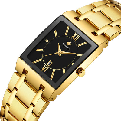 Reloj de Pulsera Cuadrado Acero Inoxidable Resistente al Agua - Image 2