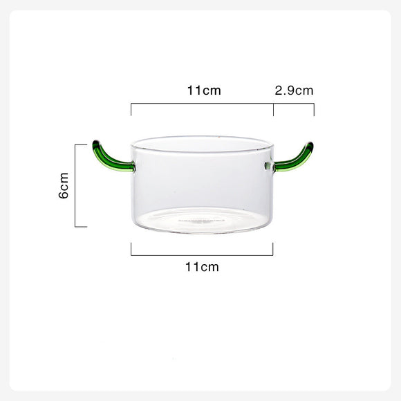 Ensaladera de Vidrio Borosilicato Resistente al Calor Estilo Nórdico