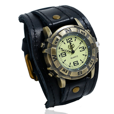Pulsera Reloj de Cuero Vintage Unisex - Image 10