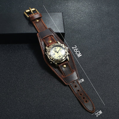 Pulsera Reloj de Cuero Vintage Unisex - Image 5