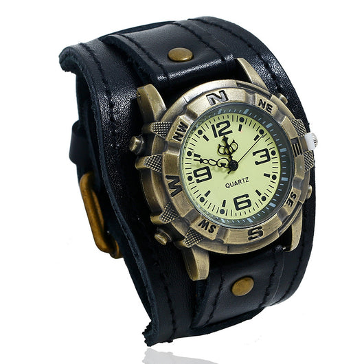 Pulsera Reloj de Cuero Vintage Unisex - Image 3