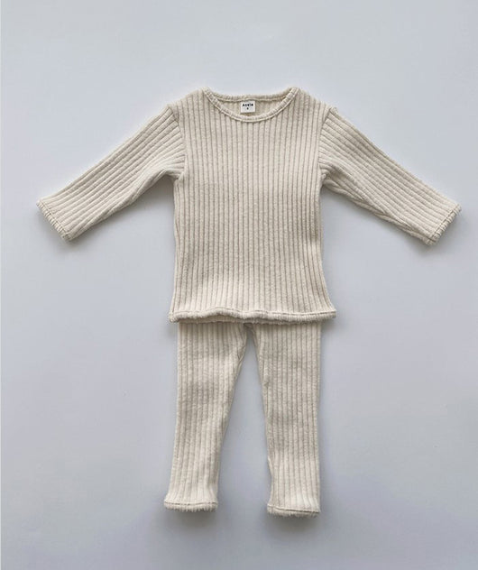 Conjunto de Abrigo Infantil Cálido de Color Liso Combinable - Image 5