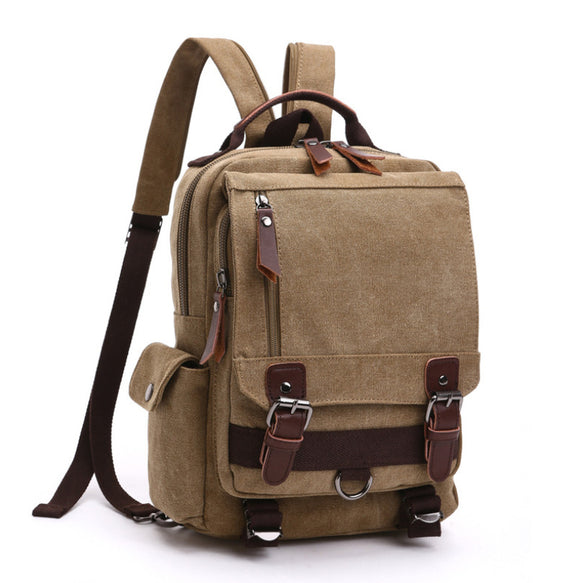 Mochila de Lona Casual para Viajes y Actividades Outdoor