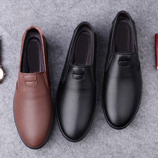 Zapatos Casuales de Cuero Negro Estilo Coreano para Hombre - Image 11