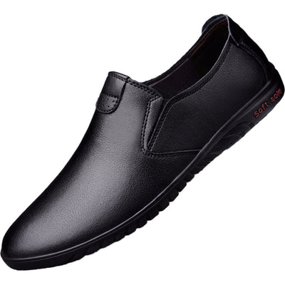 Zapatos Casuales de Cuero Negro Estilo Coreano para Hombre - Image 10