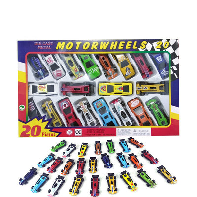 Pack de 20 Autos de Aleación con Inercia para Niños