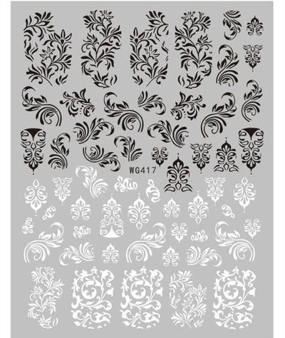 Stickers de Uñas Líneas Minimalistas Blanco y Negro - Image 12