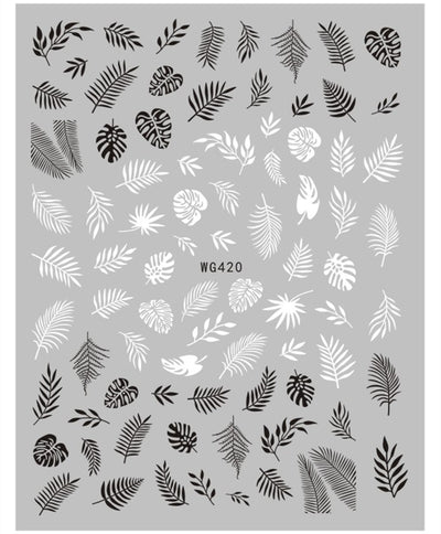Stickers de Uñas Líneas Minimalistas Blanco y Negro - Image 14