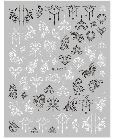 Stickers de Uñas Líneas Minimalistas Blanco y Negro - Image 15