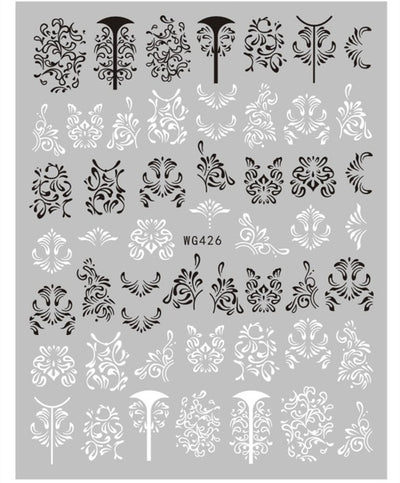 Stickers de Uñas Líneas Minimalistas Blanco y Negro - Image 17