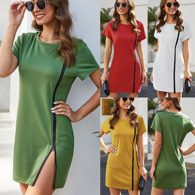 Vestido Ajustado Elástico Realza Glúteos Manga Corta para Mujer - Image 5