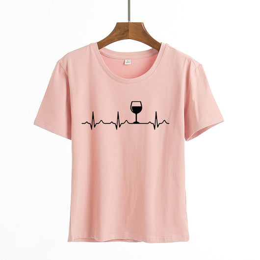 Blusa Estampada Cuello Redondo Manga Corta para Mujer - Image 5