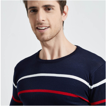 Suéter Holgado Cálido de Cuello Redondo Color Sólido para Hombre - Image 2