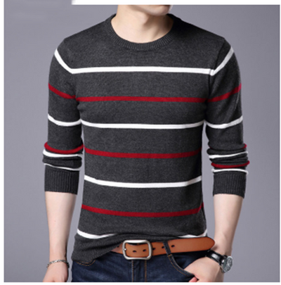 Suéter Holgado Cálido de Cuello Redondo Color Sólido para Hombre - Image 6