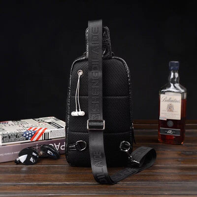 Bolsa Bandolera Hombre Patrón Cocodrilo - Estilo Moderno y Funcional - Image 4