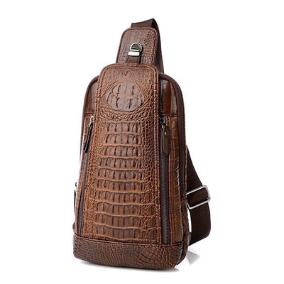 Bolsa Bandolera Hombre Patrón Cocodrilo - Estilo Moderno y Funcional - Image 5