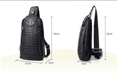 Bolsa Bandolera Hombre Patrón Cocodrilo - Estilo Moderno y Funcional - Image 7