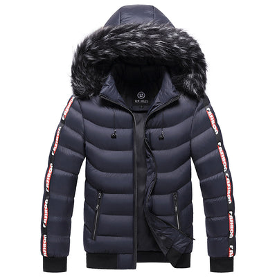 Chaqueta de Invierno Acolchada para Hombre con Cuello de Piel - Image 3