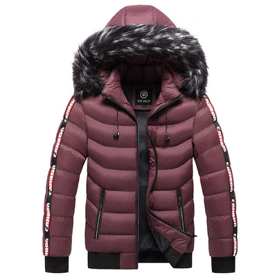 Chaqueta de Invierno Acolchada para Hombre con Cuello de Piel - Image 6
