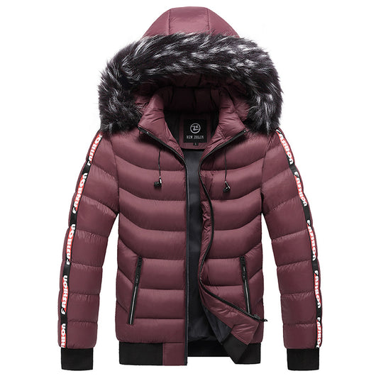 Chaqueta de Invierno Acolchada para Hombre con Cuello de Piel - Image 6