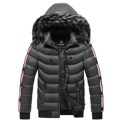 Chaqueta de Invierno Acolchada para Hombre con Cuello de Piel - Image 7