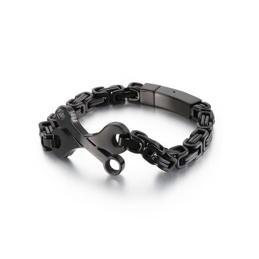 Pulsera Cadena Circular Emperador de Acero Titanio - Image 14