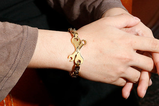 Pulsera Cadena Circular Emperador de Acero Titanio - Image 13