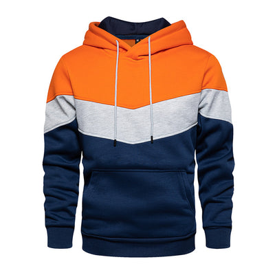 Sudadera con Capucha Patchwork para Hombre - Estilo Casual Moderno - Image 2