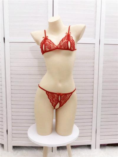 Bikini de Encaje Transparente Sexy de Tres Puntos para Mujer - Image 9