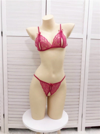 Bikini de Encaje Transparente Sexy de Tres Puntos para Mujer - Image 7