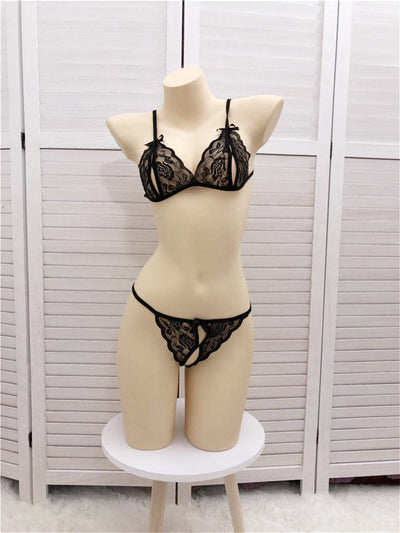 Bikini de Encaje Transparente Sexy de Tres Puntos para Mujer - Image 8