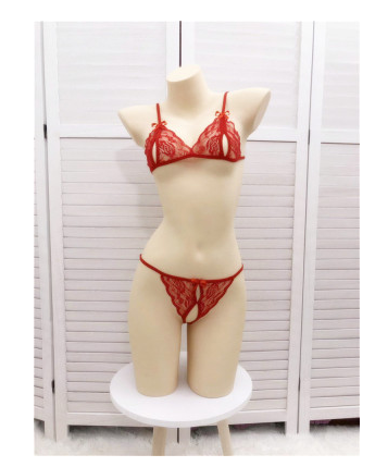 Bikini de Encaje Transparente Sexy de Tres Puntos para Mujer - Image 2