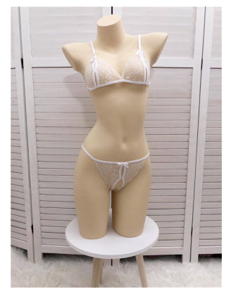 Bikini de Encaje Transparente Sexy de Tres Puntos para Mujer - Image 5