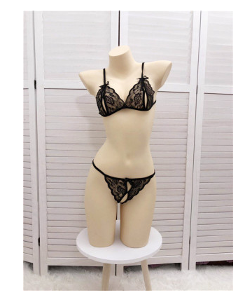 Bikini de Encaje Transparente Sexy de Tres Puntos para Mujer - Image 3