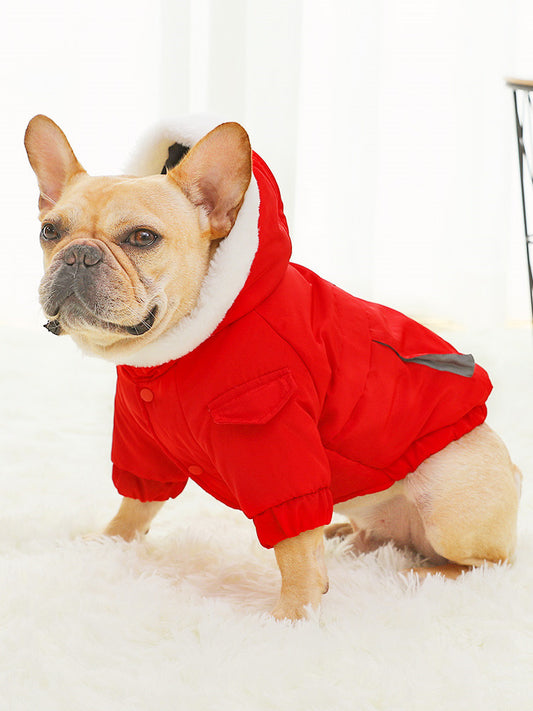 Abrigo Térmico para Perros Algodón Invierno con Forro Polar Grueso