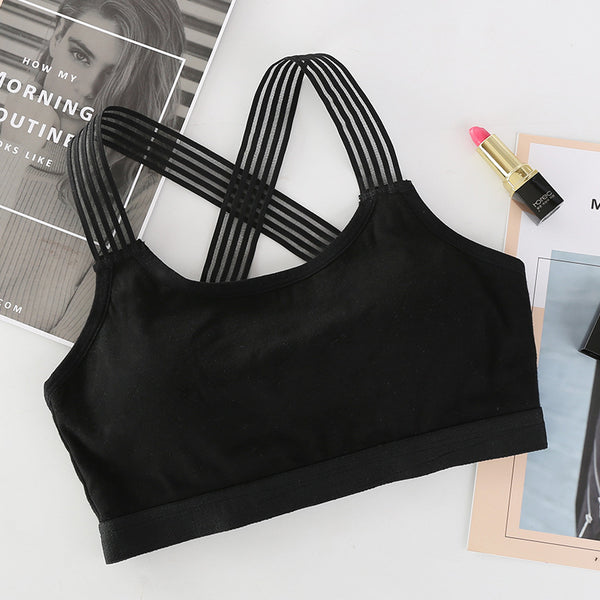 Ropa Interior Sensual de Algodón con Espalda Cruzada Fruncida