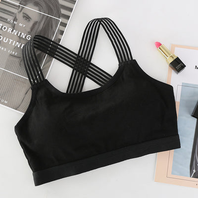 Ropa Interior Sensual de Algodón con Espalda Cruzada Fruncida