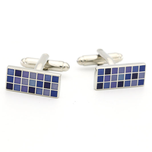 Gemelos Cuadrados Azul Degradado con Diseño Reticular - Image 2