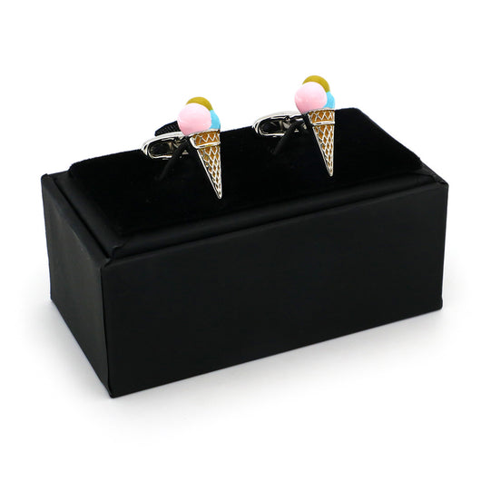 Gemelos de Botón Francés con Diseño de Helado para Hombre - Image 8