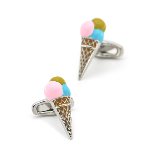 Gemelos de Botón Francés con Diseño de Helado para Hombre