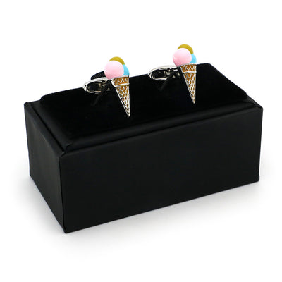 Gemelos de Botón Francés con Diseño de Helado para Hombre - Image 5