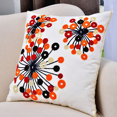 Almohada de Algodón Bordada Estilo Pastoral Clásico - Image 7