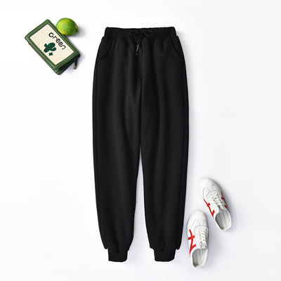 Pantalones Deportivos Talla Grande Cintura Alta Lana de Cordero Holgados - Image 13