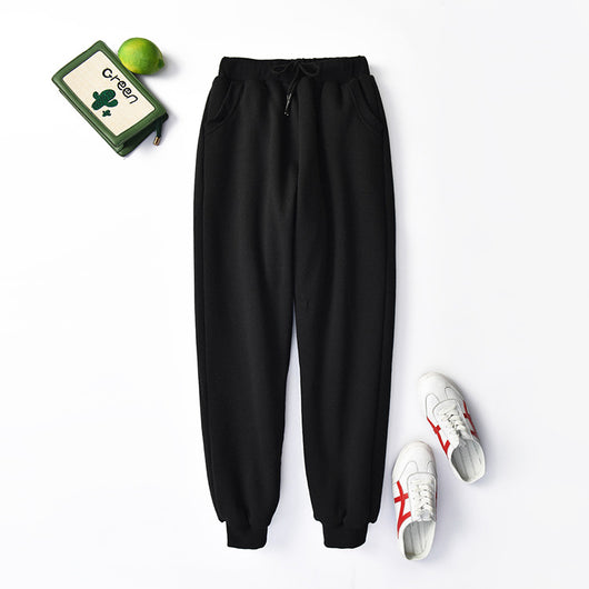 Pantalones Deportivos Talla Grande Cintura Alta Lana de Cordero Holgados - Image 13