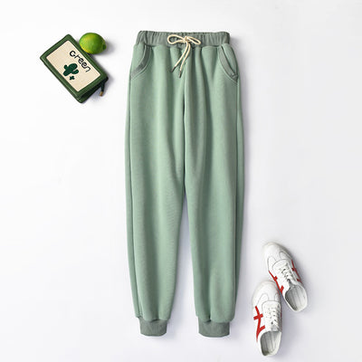 Pantalones Deportivos Talla Grande Cintura Alta Lana de Cordero Holgados - Image 22