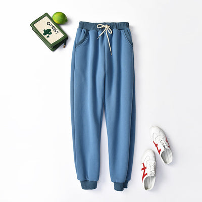 Pantalones Deportivos Talla Grande Cintura Alta Lana de Cordero Holgados - Image 10