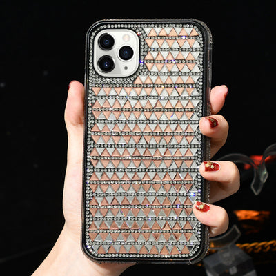 Funda de Celular Apple con Cristales de Diamante y Triángulo Geométrico - Image 7